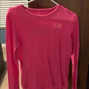 Pink Vineyard Vines Long Sleeve Tee